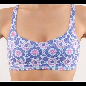 LULULEMON Free to Be Bra: Twiggy Printed Purple
